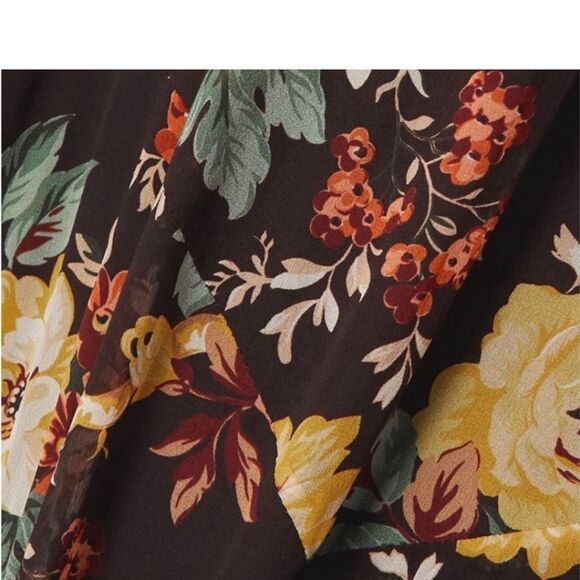 Veronica Beard "Avani" Floral Silk Chiffon Puff Sleeve Maxi Dress NWT $898 - Picture 10 of 11